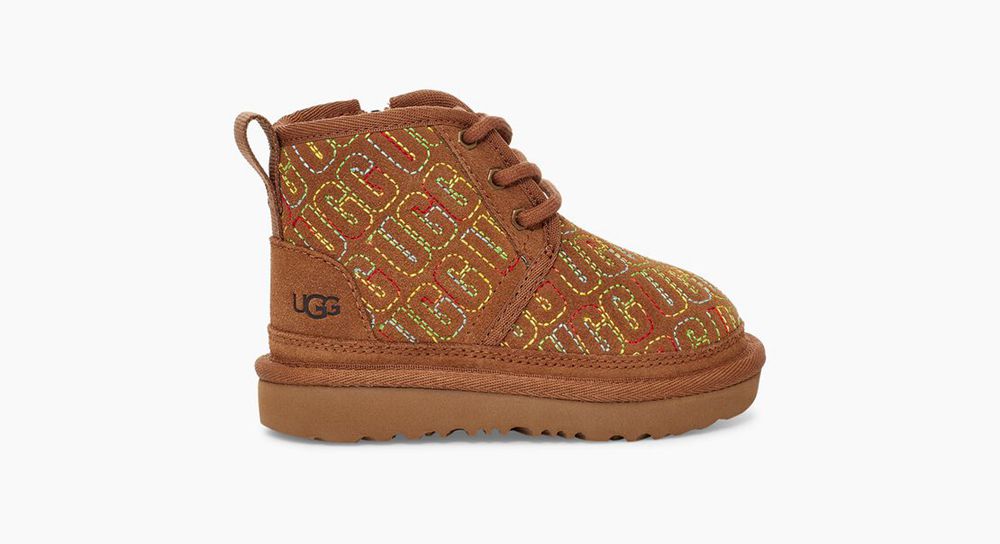 Ugg Neumel Ii Graphic Stitch - Kids Boots - Brown - NZ (8751HOBEJ)